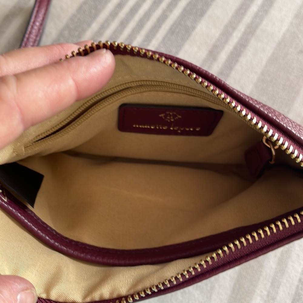 Nanette Lepore Burgundy Wristlet with Gold Accents - Picture 3 of 12